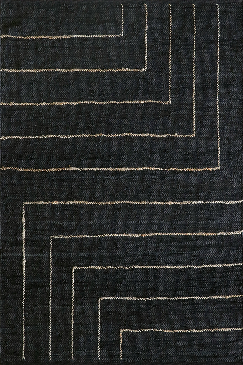 Baya Tunjaa 230 x 160 cm Leather Rug - Black