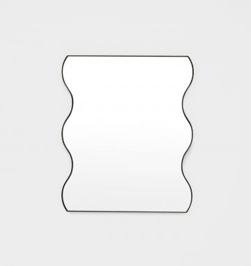 Artemis 90cm Wave Mirror - Black