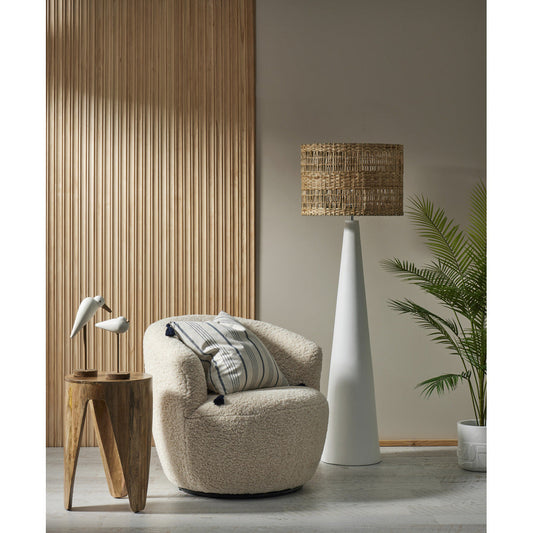 Aun Floor Lamp - Natural & White