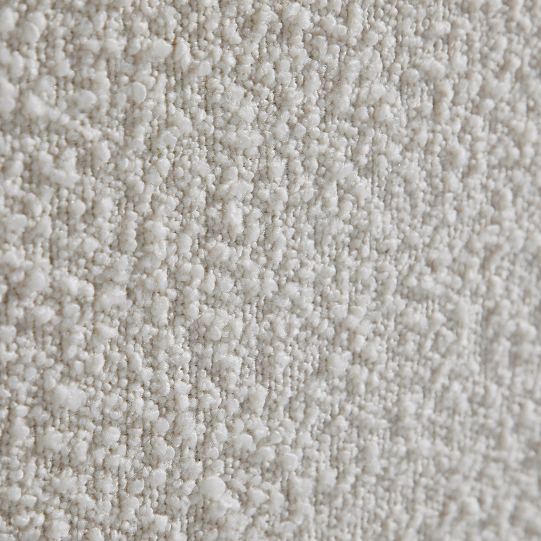 Antonia Queen Bed Frame - Antique White Boucle with Storage