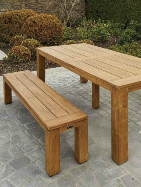 Bairo 1.9m Teak Outdoor Bench - Natural