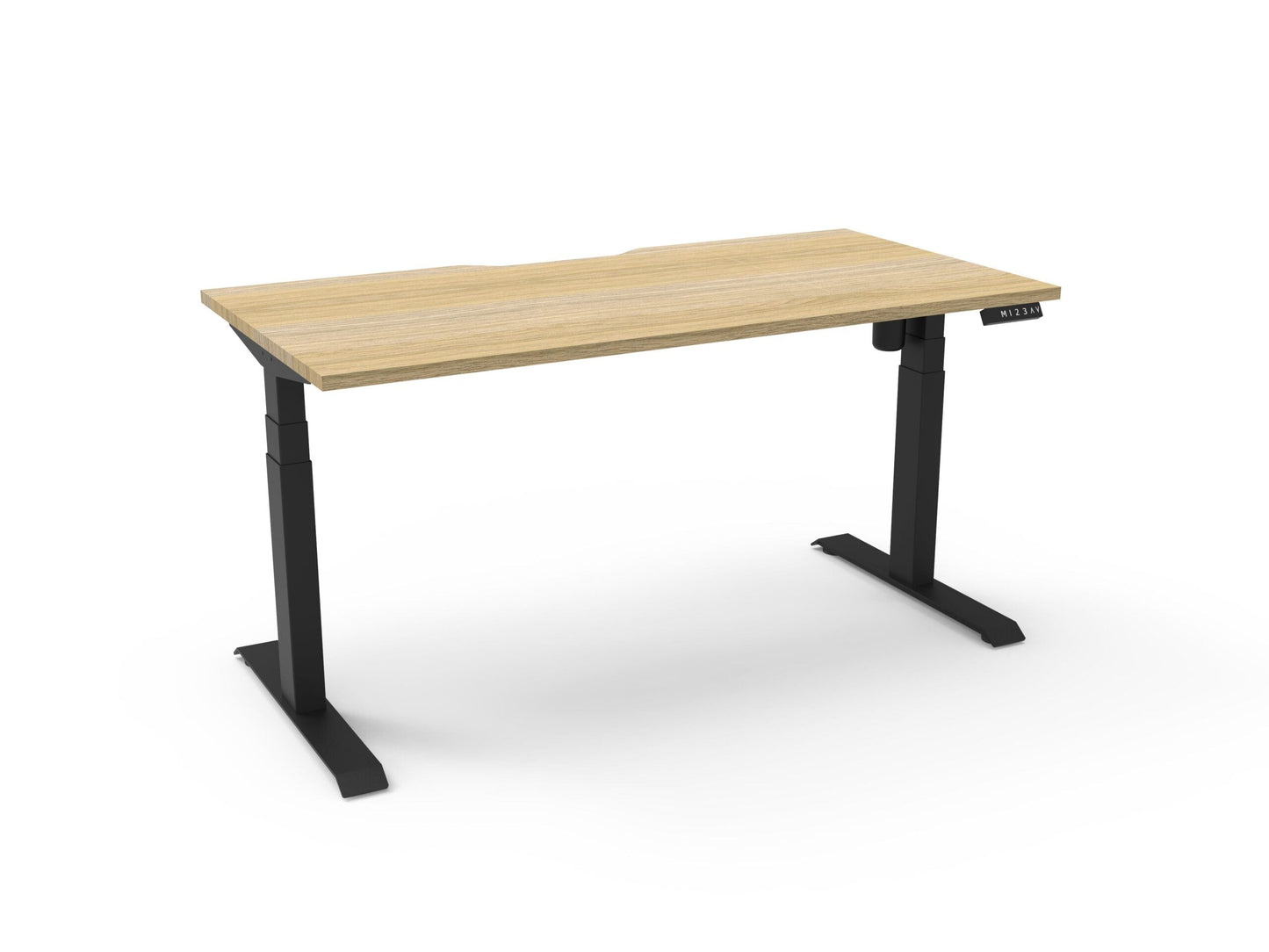 Boost 1.5m Light Single Sided Workstation - Natural & Black