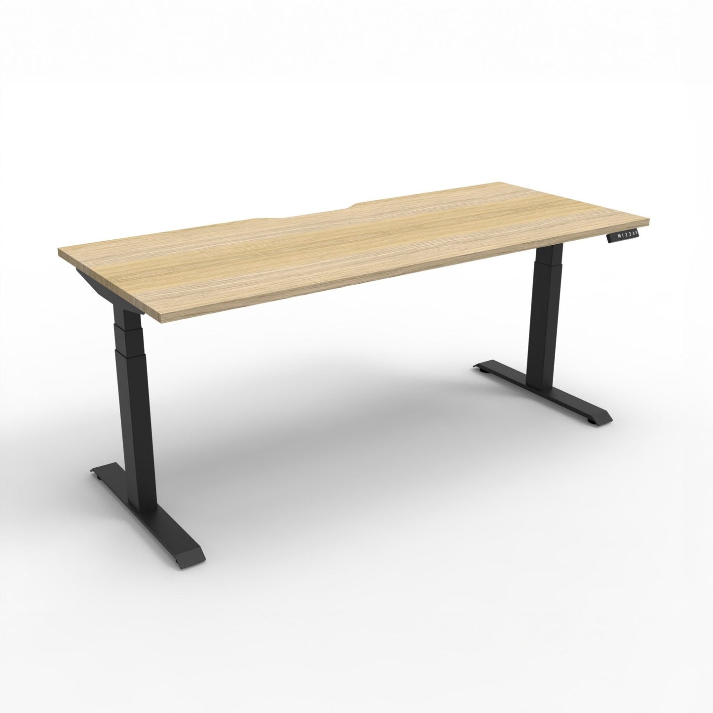 Boost Plus 1.2m Single Sided Workstation - Natural & Black