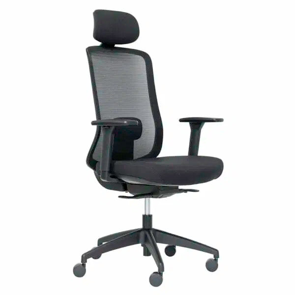 Buro Elan Mesh Ergonomic Office Chair with Headrest - Black