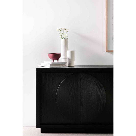 Bonnie 2m Wooden Buffet Unit - Textured Espresso Black