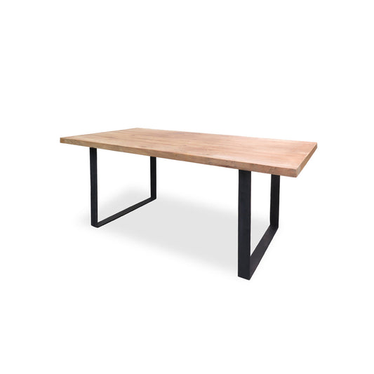 Dalton Reclaimed Elm Wood 1.5m Dining Table - Rustic Natural