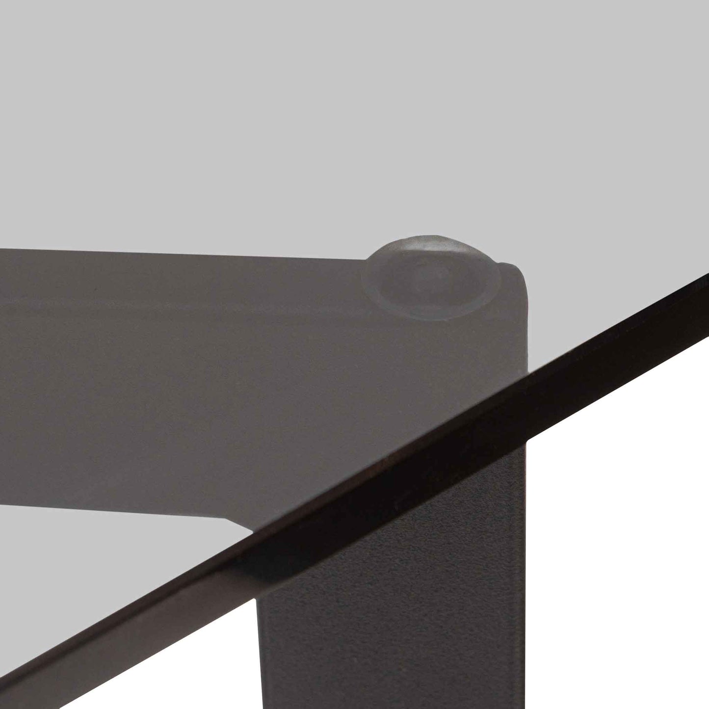 Cannon 1.9m Grey Glass Dining Table - Black Base