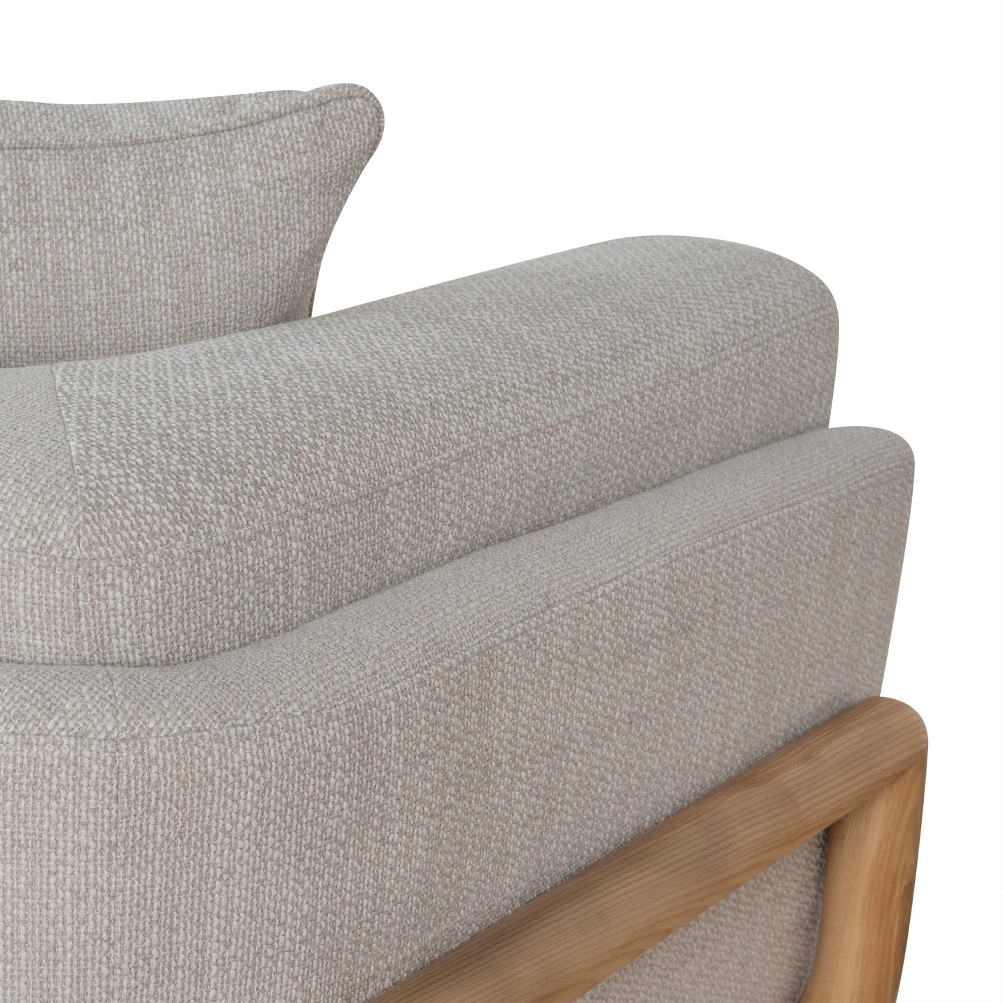 Block 3 Seater Sofa - Beige Linen