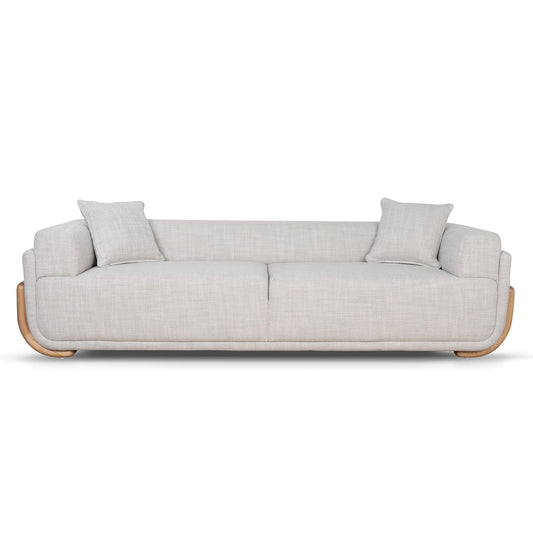 Block 3 Seater Sofa - Beige Linen
