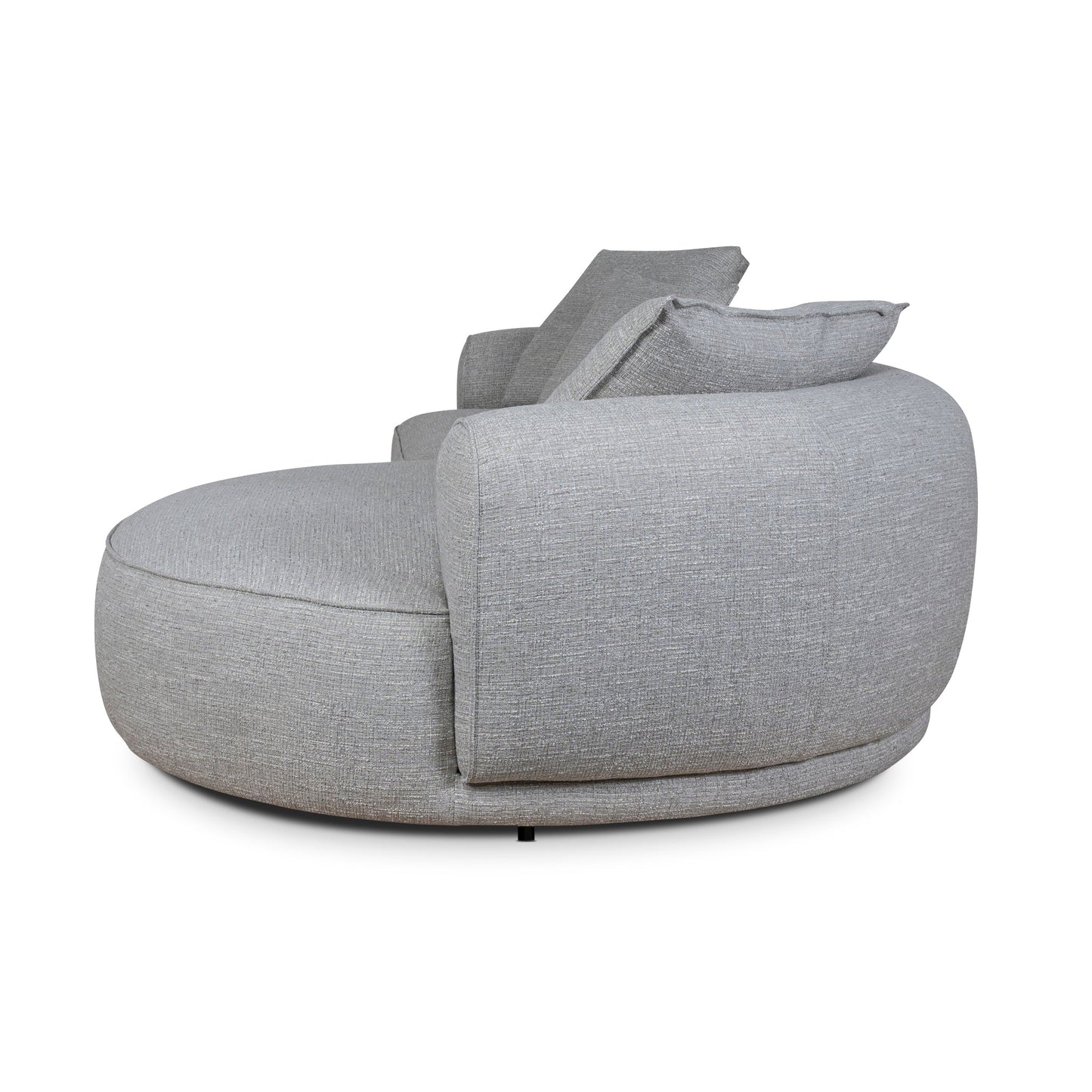 Carina Right Chaise Sofa - Chrome Grey