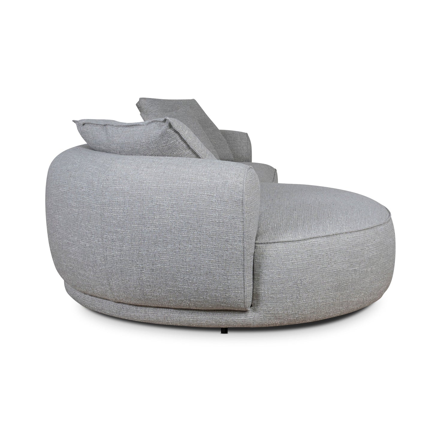 Carina Left Chaise Sofa - Chrome Grey