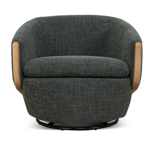 Camden Swivel Armchair - Moss Green
