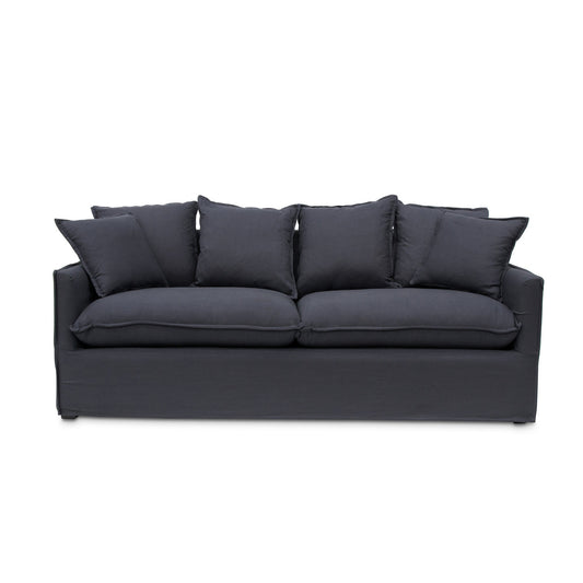 Candice 3 Seater Fabric Sofa - Charcoal Linen - Last One