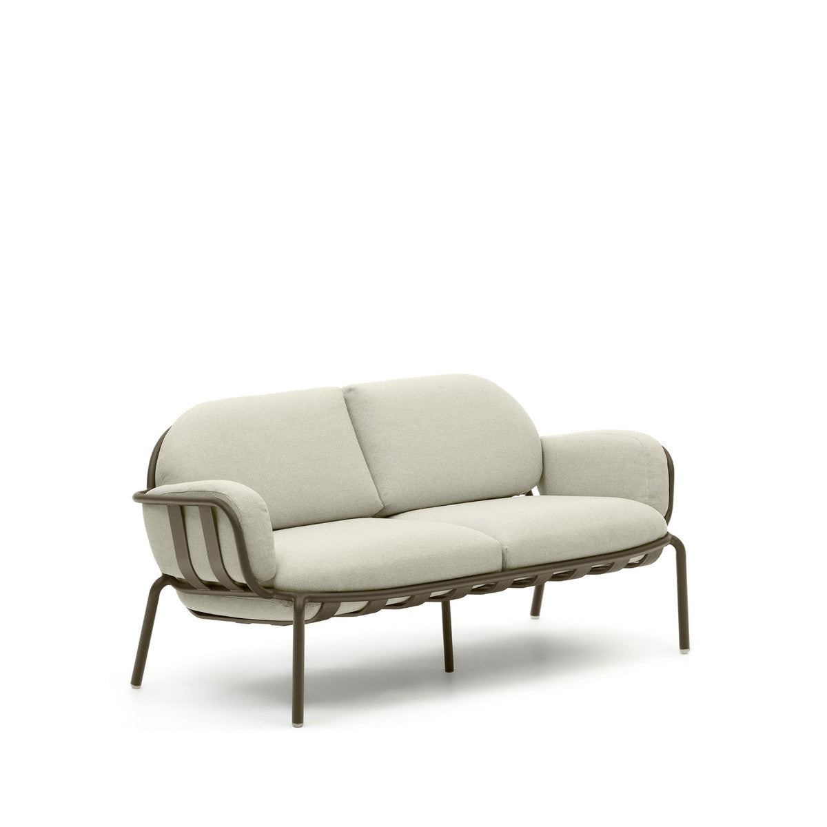 Cena 2 Seater Outdoor Lounge Sofa - Beige & Green