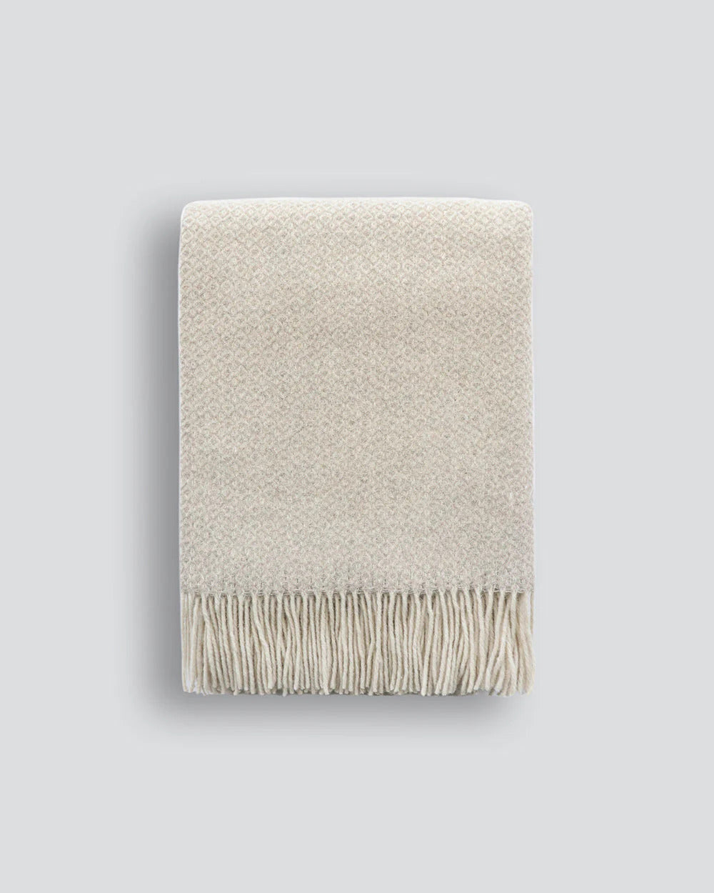Baya Littano Merino Wool Blend Throw - Oatmeal