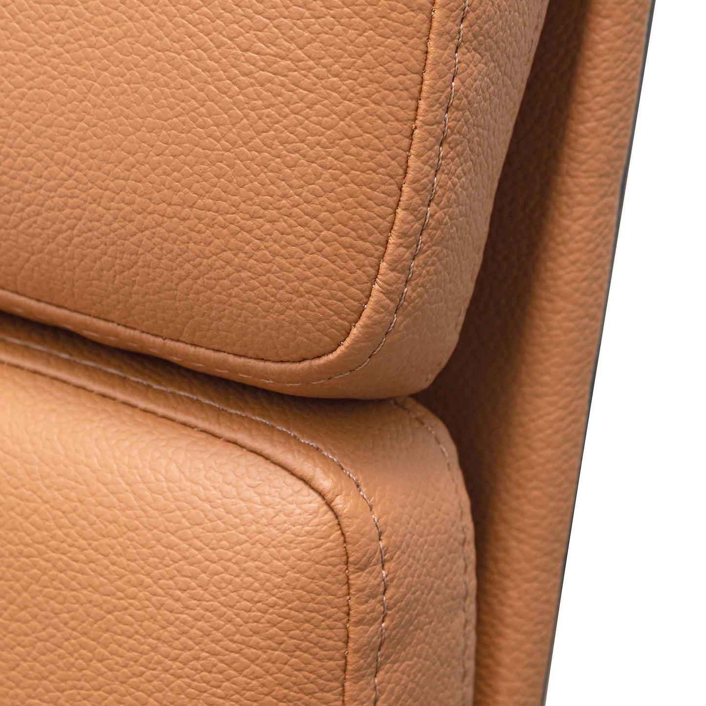 Ashton Low Back Office Chair - Saddle Tan in Black Frame