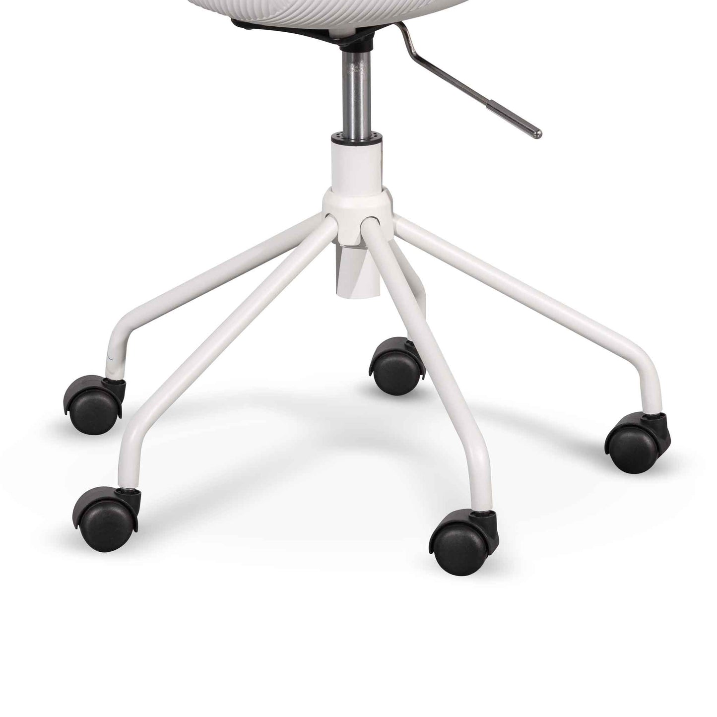 Betrillo White Office Chair - Light Grey Seat