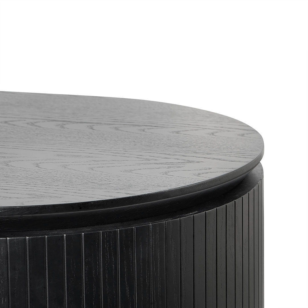 Albina 1.77m Left Drawer Office Desk - Black Oak