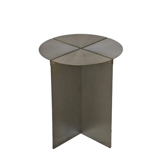 Cintara 38cm Round Side Table - Stainless Steel