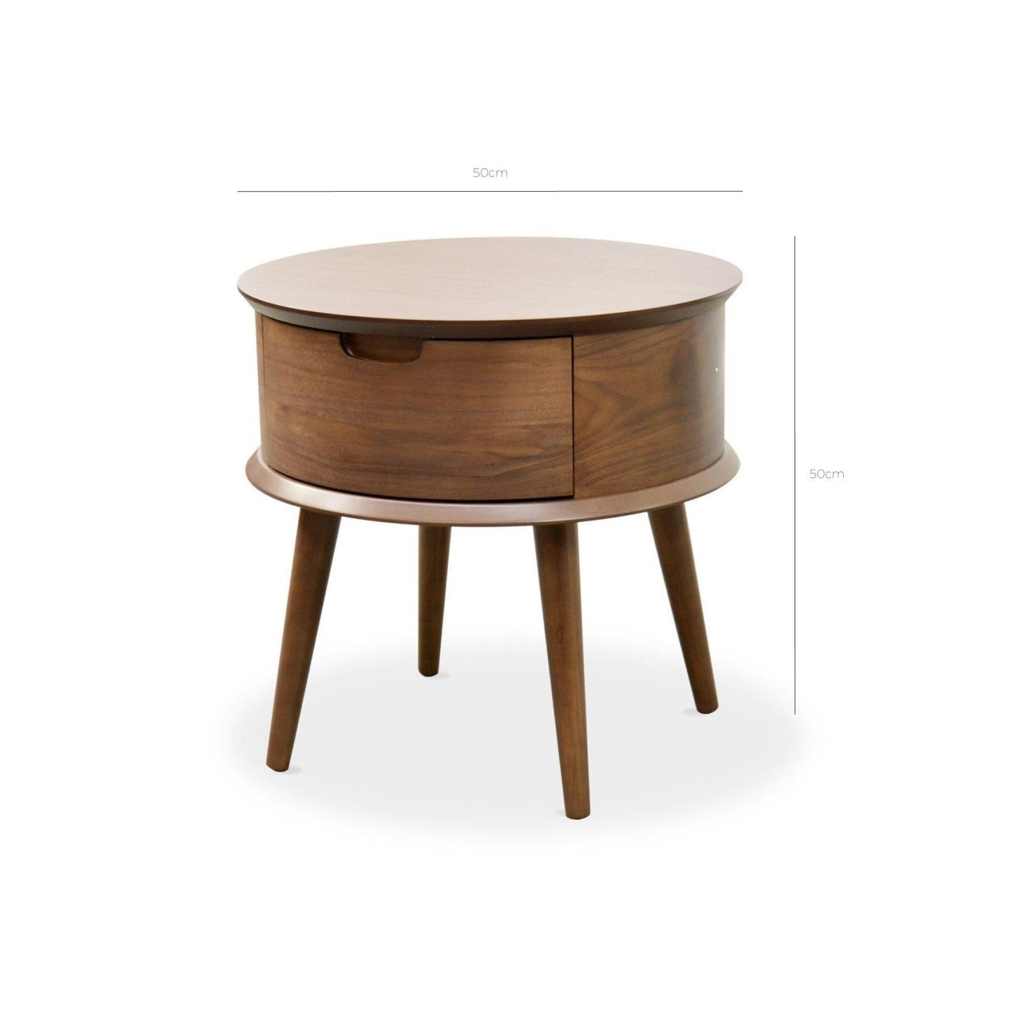 Asta Scandinavian Side Table - Walnut