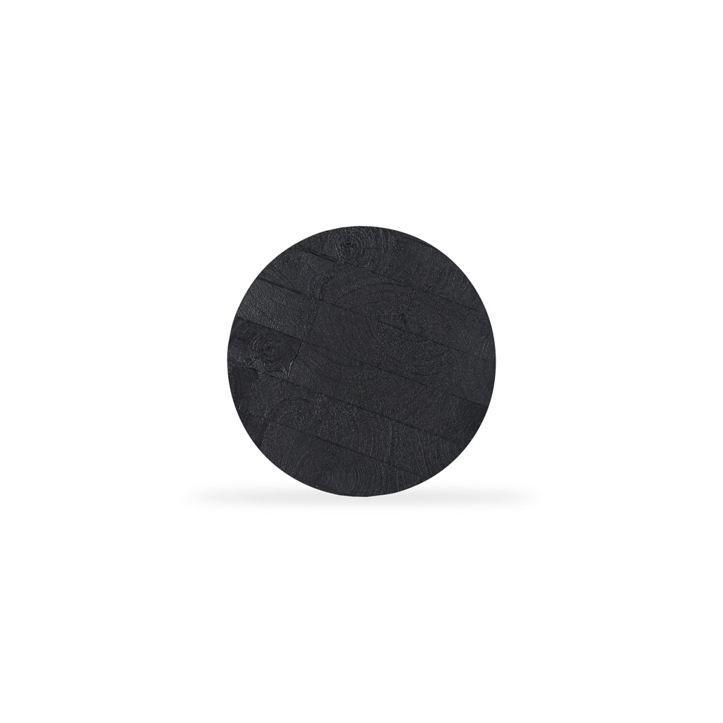 Antica 40cm Round Side Table - Full Black