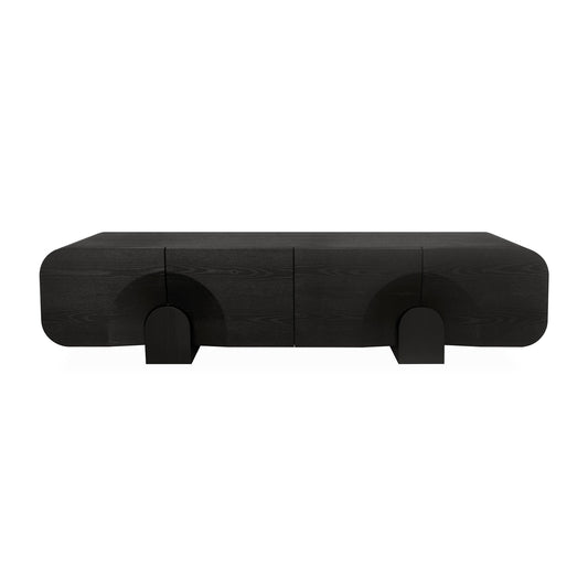 Alisha 2.2m TV Entertainment Unit - Textured Espresso Black