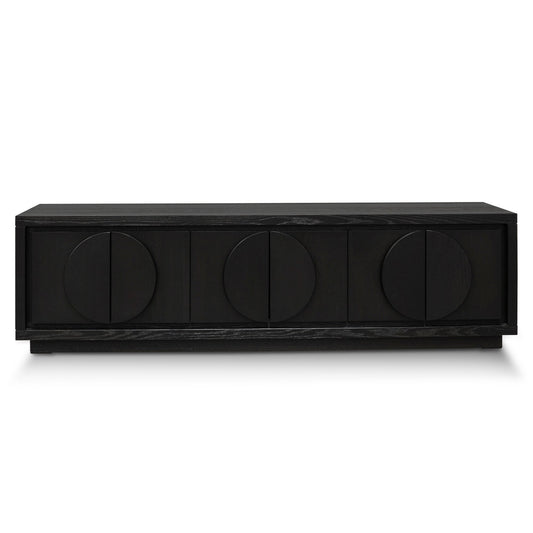 Bonnie 2m Wooden TV Entertainment Unit - Textured Espresso Black