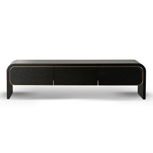 Boran 2m TV Entertainment Unit - Textured Espresso Black