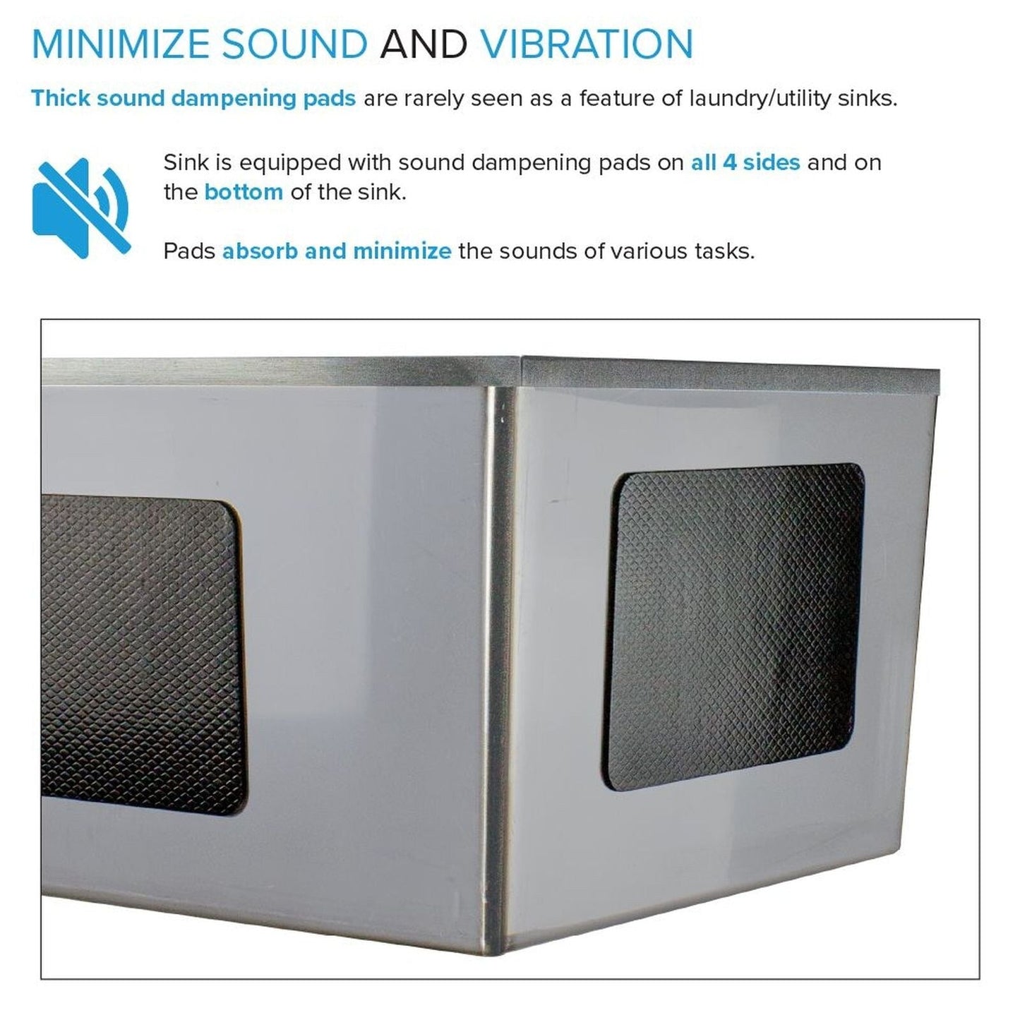 Transolid EWS-2422S 24-in W x 22-in D x 35-in H Stainless Steel Laundry Sink and Wash Stand - 24-in x 22-in