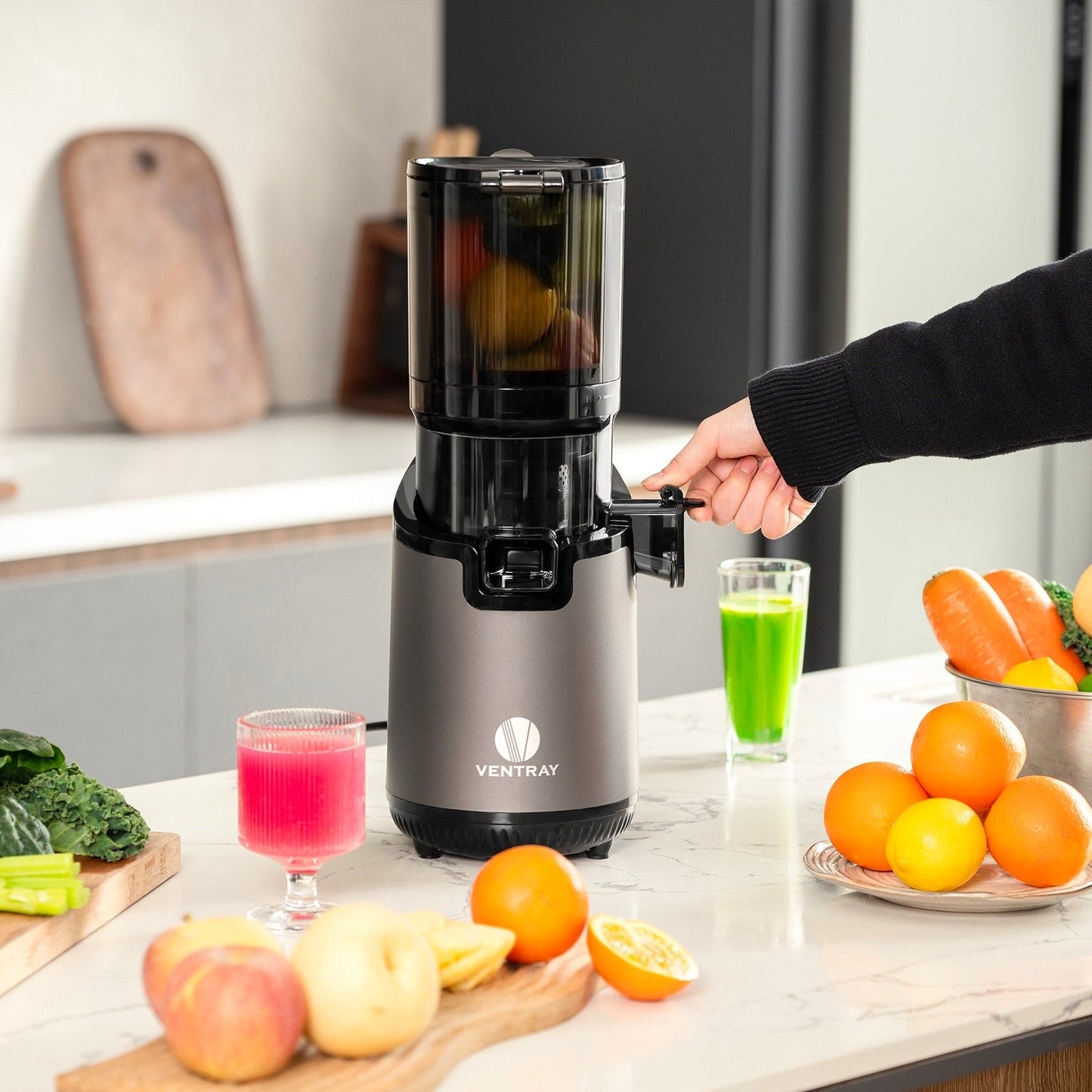 Ventray 900 Slow Masticating Juicer, Cold Press Juicer with 5.1 Extra Large Wide Feed Chute