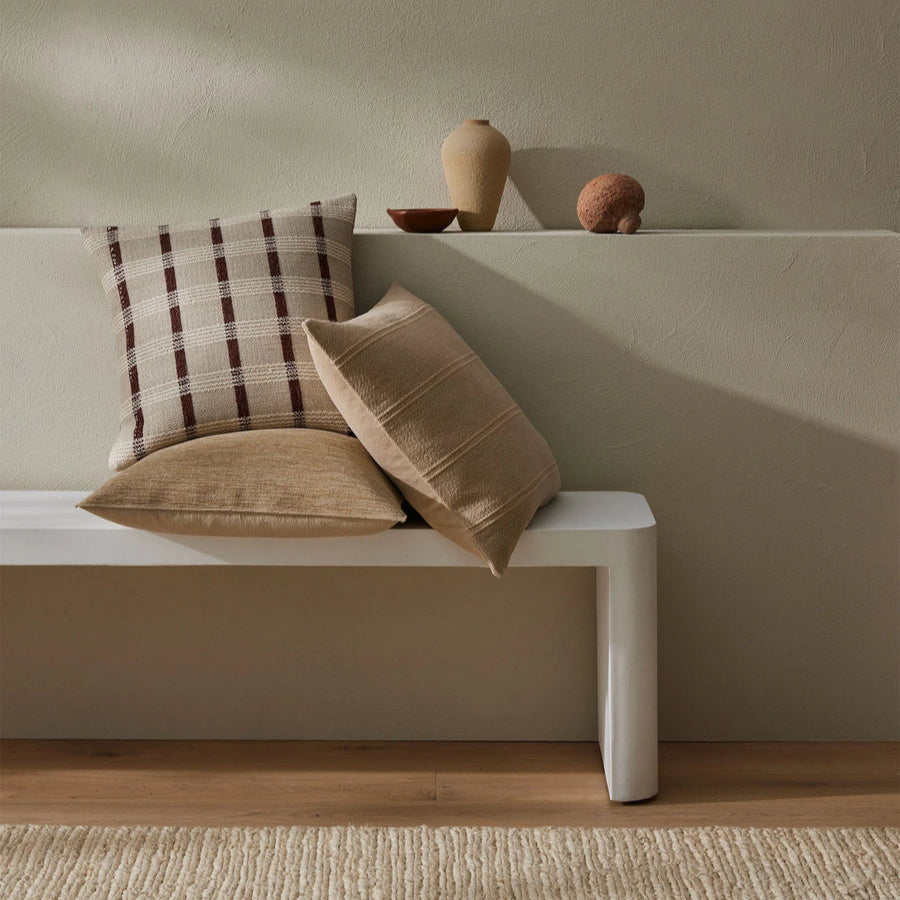 Dania 50cm Woven Texture with Overlocked Edge Cushion