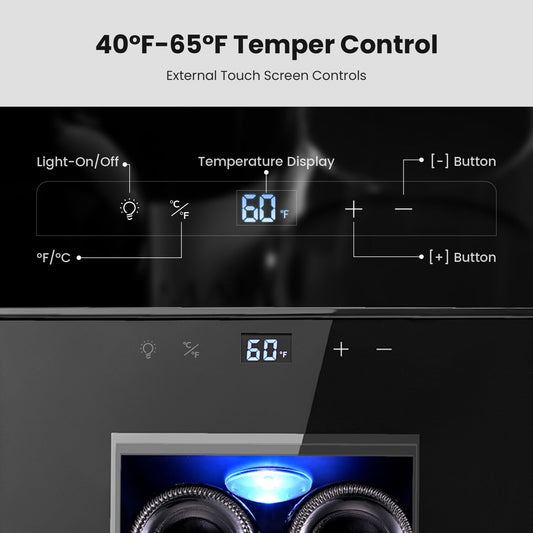 Yeego 8 Bottle Wine Refrigerator Mini Cooler