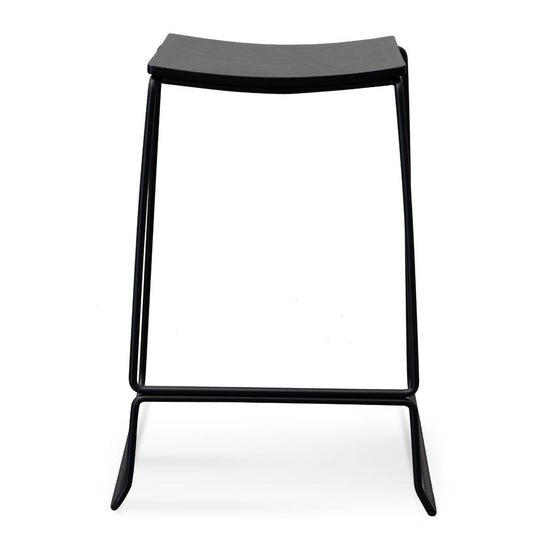 Apollo Timber Seat Bar Stool - Full Black - Last One