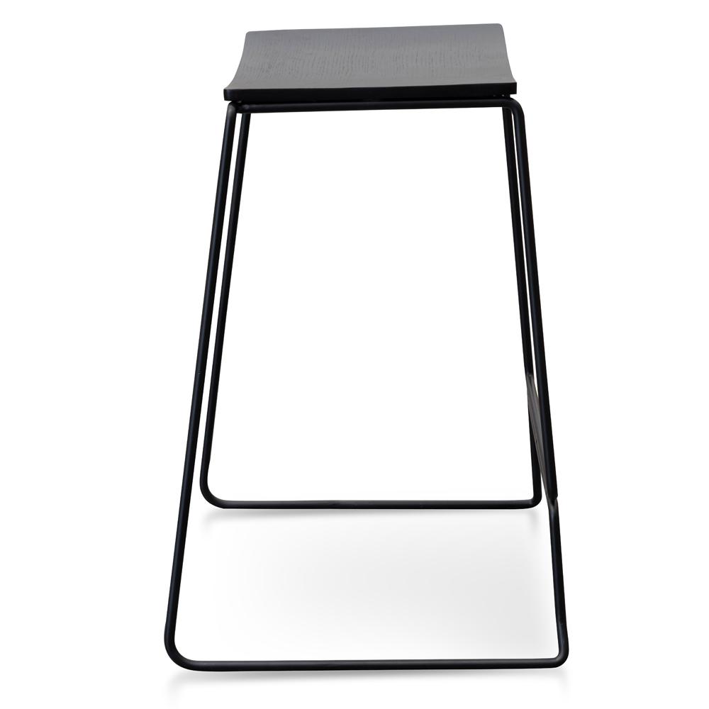 Apollo Timber Seat Bar Stool - Full Black - Last One