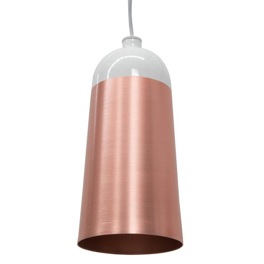Clearance - Fontain Slim Pendant Lamp - Rose Gold - White