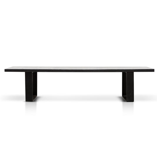 Dalton 2m Reclaimed Wood Bench - Black