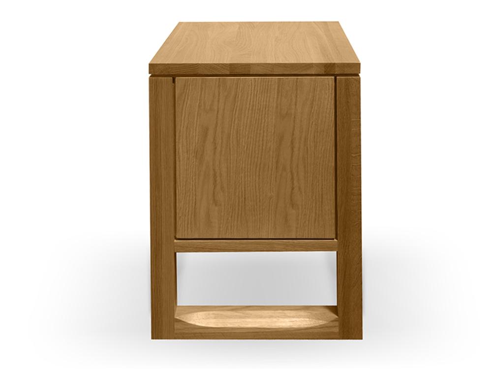 Alfred 1 Drawer Wooden Bedside Table - Natural Oak