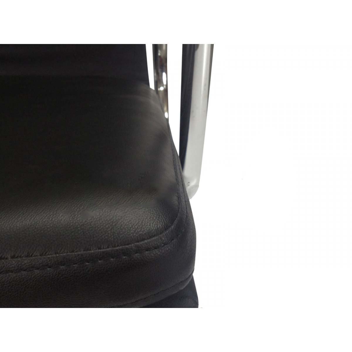 Ashton Low Back Office Chair - Black Leather