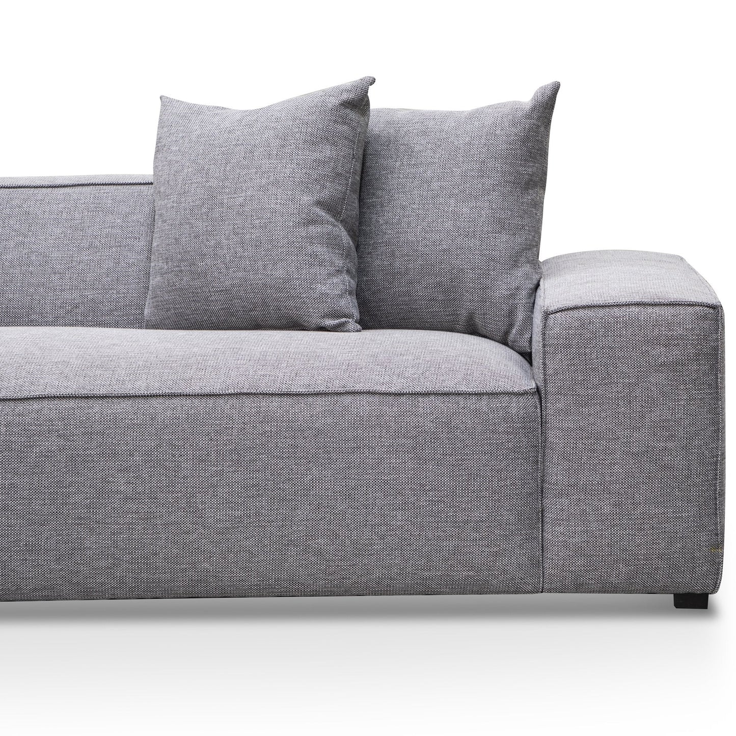 Casey 3 Seater Left Chaise Fabric Sofa - Graphite Grey