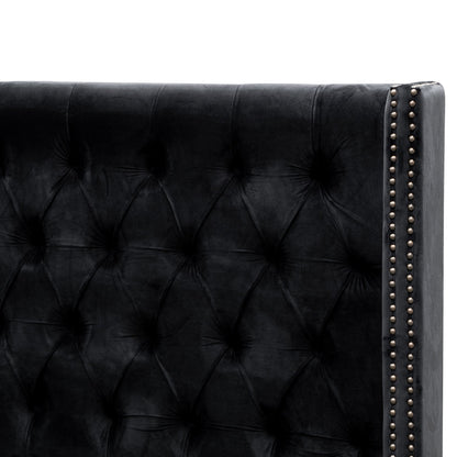 Carolina King Bed Frame - Black Velvet - Last One