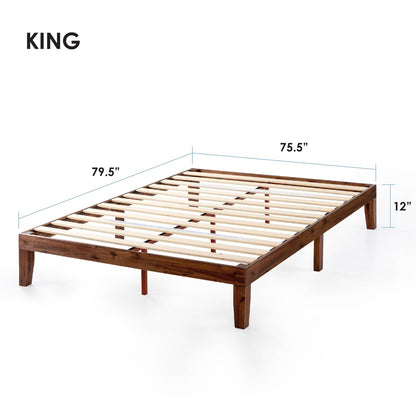 12 Classic Solid Wood Platform Bed Frame