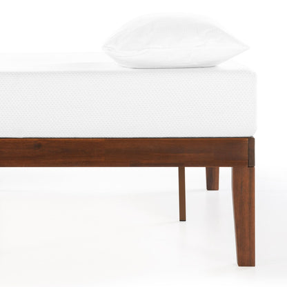 16 Inch Classic Solid Wood Platform Bed Frame in Multiple Finishes