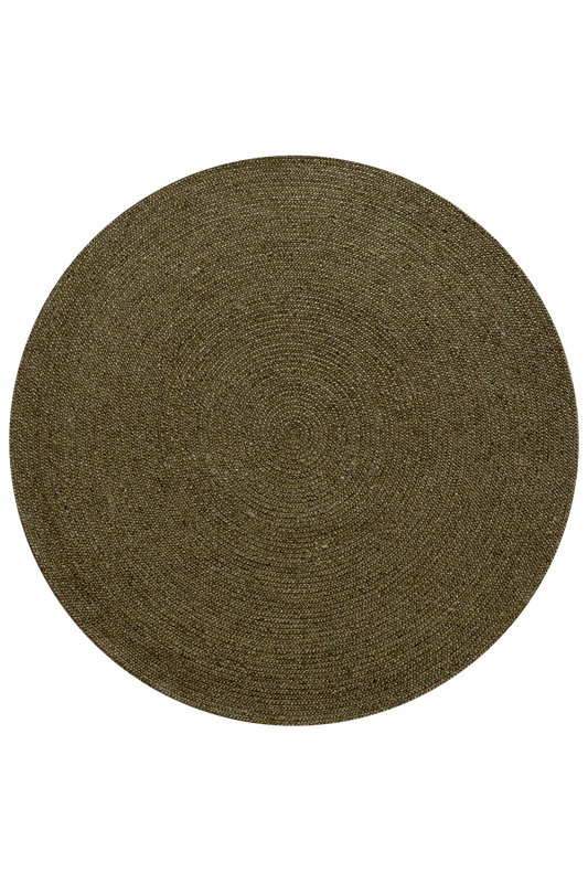 Baya Tairua 240 cm Wool Round Rug - Moss Green