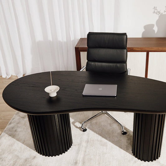 Ashton High Back Office Chair - Black Leather