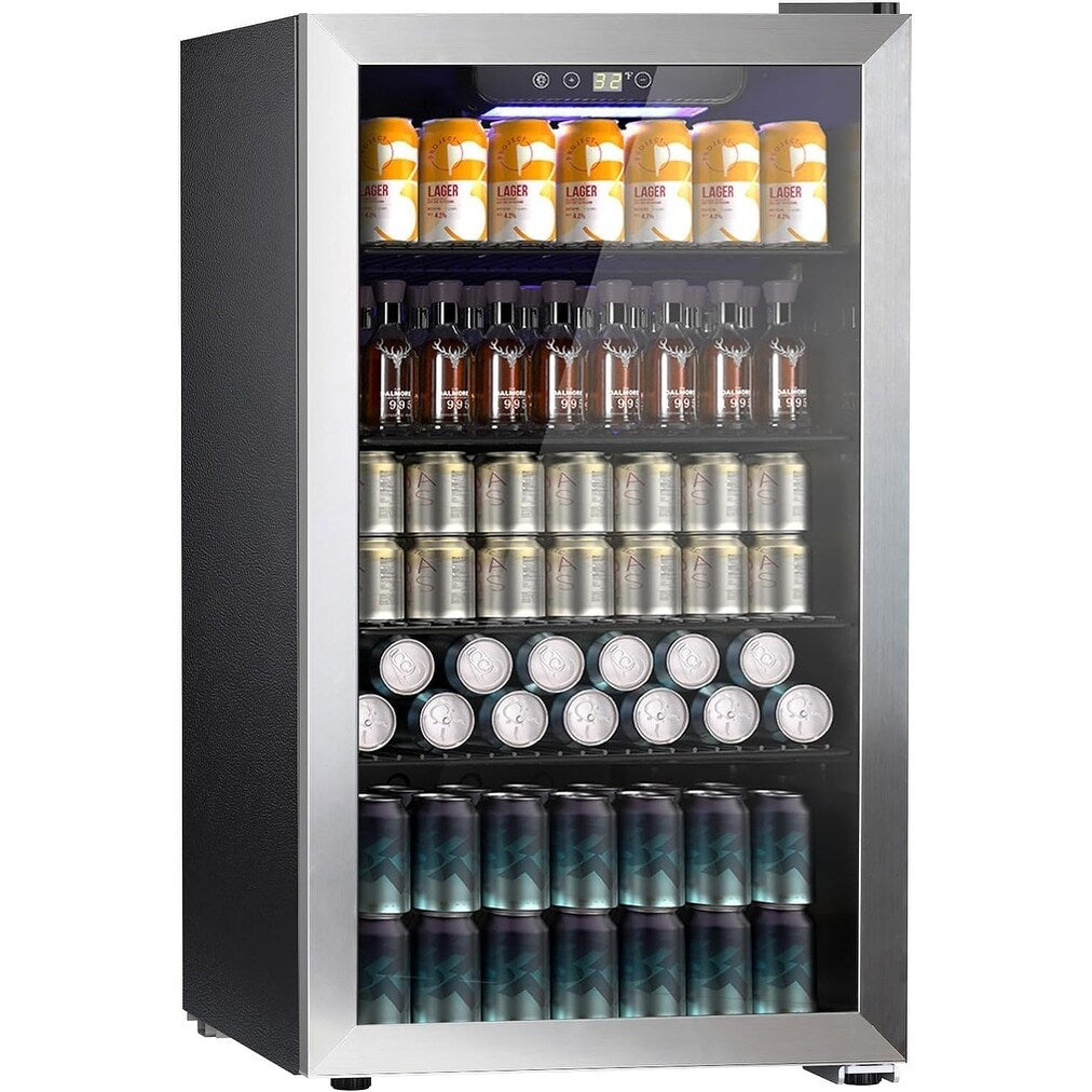 26 Bottle Wine Cooler/Cabinet Beverage Refigerator Mini Fridge - 17.52*19.29*31.18in