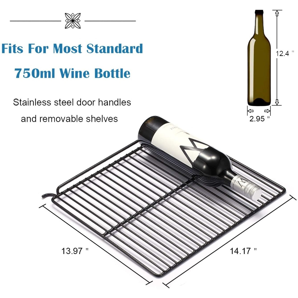 26 Bottle Wine Cooler/Cabinet Beverage Refigerator Mini Fridge - 17.52*19.29*31.18in