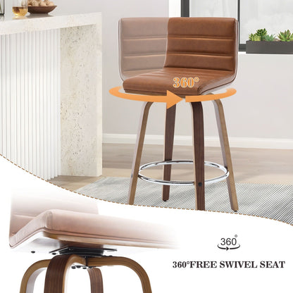 26/29 Faux Leather Swivel Bar/Counter Stools, Set of 2/3