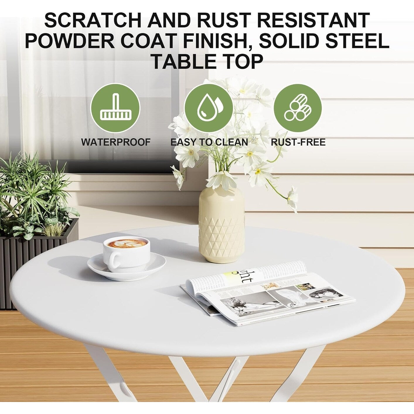 3 Pieces Patio Bistro Sets