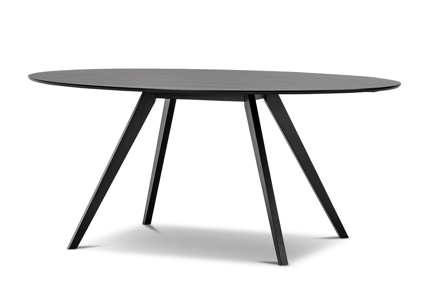 Anders 1.8m Oval Oak Dining Table - Black