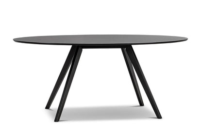 Anders 1.8m Oval Oak Dining Table - Black